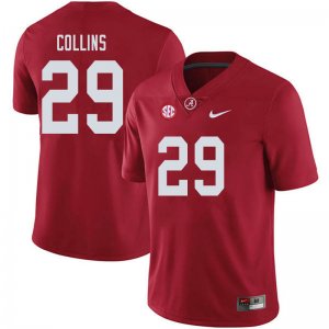 NCAA Men's Alabama Crimson Tide #29 Michael Collins Stitched College 2019 Nike Authentic Crimson Football Jersey LY17W78CK